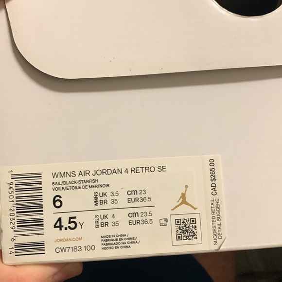 Women’s size 6 retro 4’s - Picture 5 of 5